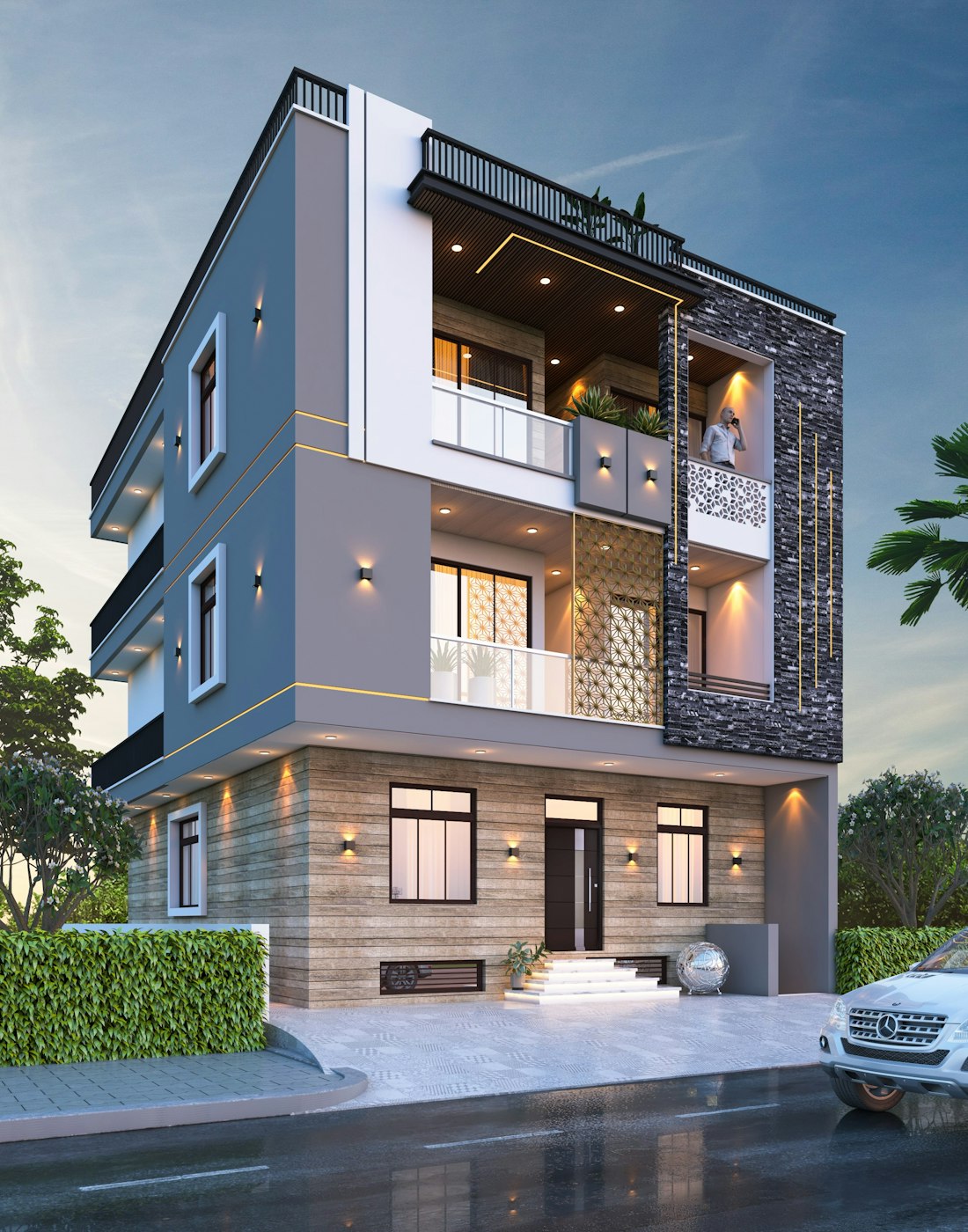 A modern two-story property